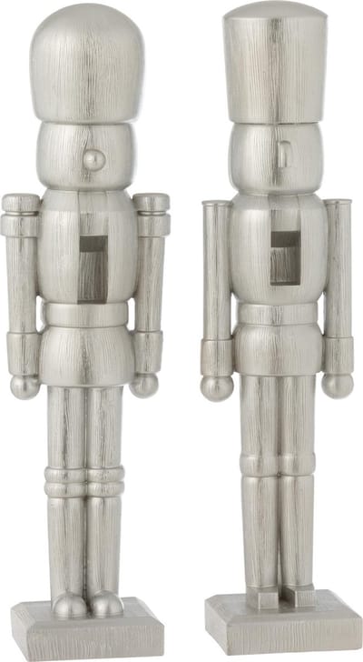 J-Line - SOLDAAT - Notenkraker - POLY ZILVER MEDIUM - 2 Stuks