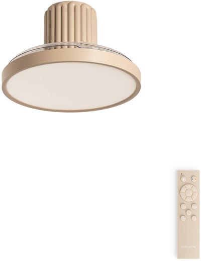 CREATE - Stille plafondventilator 40W Ø114 cm intrekbare bladen met licht - Zand - WIND CLEAR SCULPT