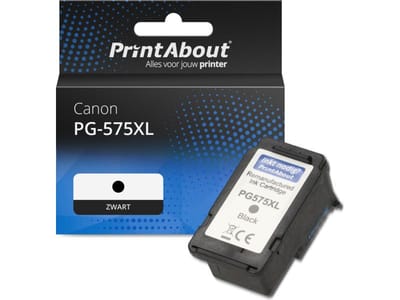 PrintAbout huismerk Inktcartridge PG-575XL Zwart Hoge capaciteit Geschikt voor Canon