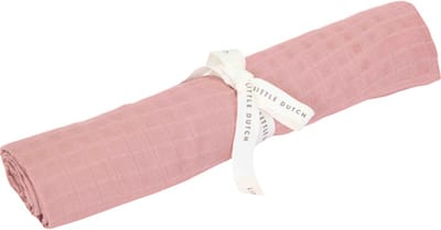 Little Dutch Swaddle - Maat 120 cm - Hydrofiele luier Meisjes - Pink Blush, Roze - Pure