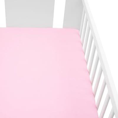 New Baby jersey hoeslaken 120x60 cm roze - Wieglaken