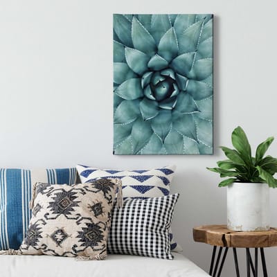 Canvas print DD123119 Agave 02 A.S. Création 0,5 x 0,7 m Groen Kantoor Hal/Gang Keuken Slaapkamer Woonkamer