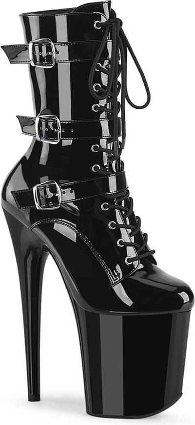 Pleaser - FLAMINGO1043 Plateau Laarzen, Paaldans schoenen - US 5 - 35 Shoes - Zwart