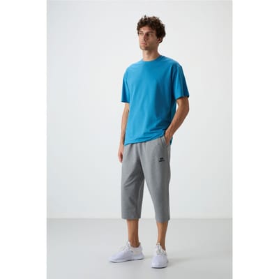 Heren Mid-waist Wijde Capri Shorts