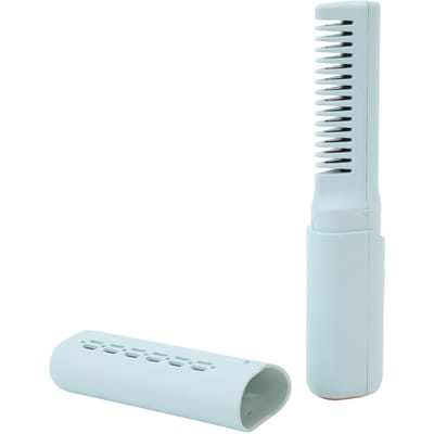 Mini lisseur à cheveux rechargeable, 3 températures réglables, 2000 mAh, anti-brûlure, type C, sans fil bleu ciel