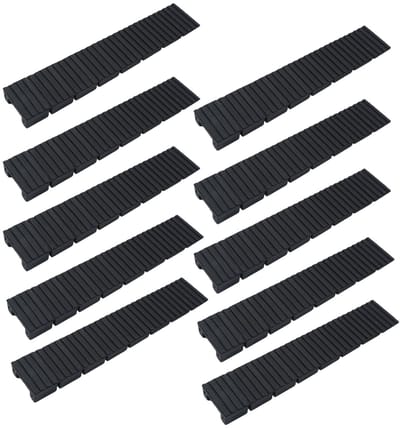 MTTProducts - Plastic Meubels Wedges - Universele Deurstoppers - Bescherming voor Vloeren - Zwart - Voor Alle Meubels - 10 Stuks