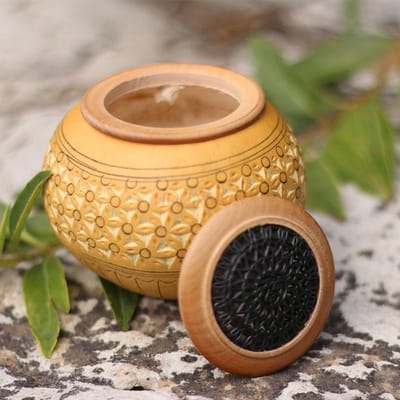 Een Natuurlijke Kalebas Huisdecoratie Een Sprinkhaanpot Een Krekeltent Een Krekel Een Bamboe Vlieg Een Krekelend Insect