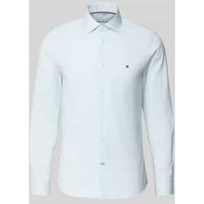 Tommy Hilfiger Cl Fine Line Stripe Shirt Crushed Mint Taglia: 41 | Camicie Business Outlet | Uomo | Ciano
