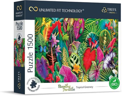 Luxe 1500 Stukken Puzzel voor Volwassenen - Bloemenparadijs Tropisch Groen