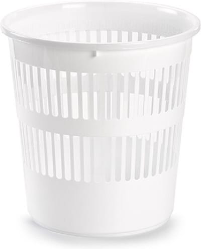 Plasticforte Afvalemmer - 10 liter - 28 cm - kunststof - wit - prullenmand