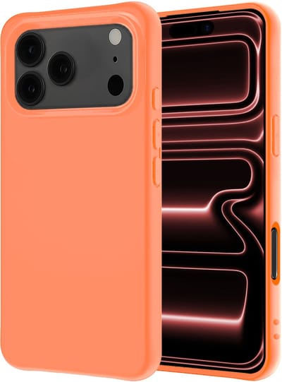 Hoesje - Geschikt voor Apple iPhone 17 Pro - Sterk & Shockproof - Hoes Cover - Siliconen Case - Perzik