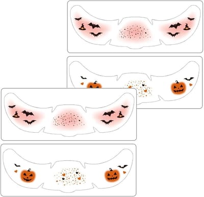 Skin-friendly gezichtsverf in 4 designs voor vrouwen, ideaal voor Halloween, festivals en feestelijke kostuums
