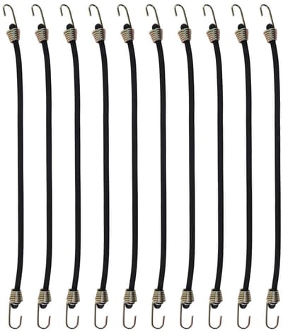 Dailygoods - 5-Pack Elastische Bungee-Koorden met Haken, 25 cm