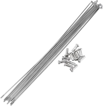 Dailygoods - 12 set 14G fietsspaken 259 mm fietswiel spaken 304 roestvrij staal zilverkleurig
