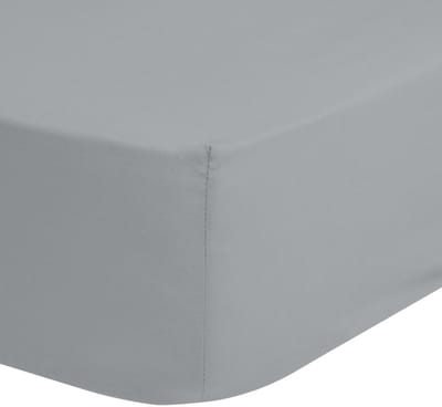 Good Morning hoeslaken effen kleur - 1 persoons 90x200 cm - Zilver - 100% Katoen jersey