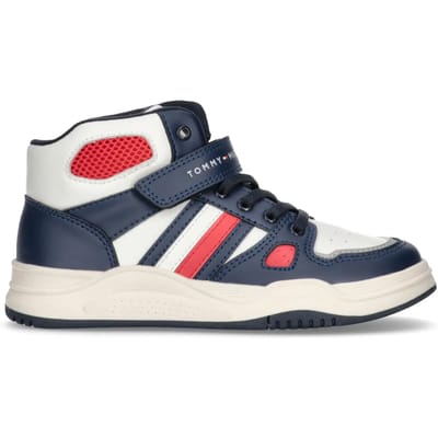 Hoge kinderschoenen met klittenbandstrepen Tommy Hilfiger