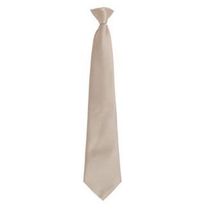 Premier Herenmode "Kleuren" Work Clip On Tie (Khaki)