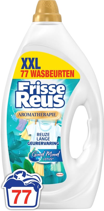 Frisse Reus Gel Lotus - Vloeibaar Wasmiddel - Witte Was - Frisse Geurbeleving - 77 Wasbeurten - Grootverpakking