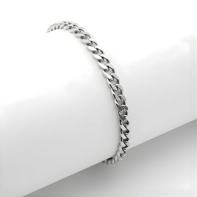 Ainy - Stainless Steel Armband Zilver | 5mm - 21cm | Sieraden | Unisex Bracelet | Schakelarmband | RVS Staal | Cadeau voor Dames en Heren