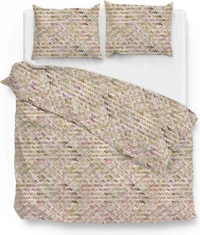 ZoHome Laurie Dekbedovertrek - Eenpersoons - 140x200/220 cm - Beige