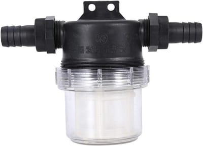 Hoge Doorstroom Waterfilter met Transparante Inline Mesh voor Irrigatie en Waterpompen - 290 g, 20.2 x 14.3 x 11 cm
