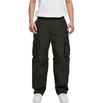 Urban Classics - Zip Away Cargobroek - S - Zwart