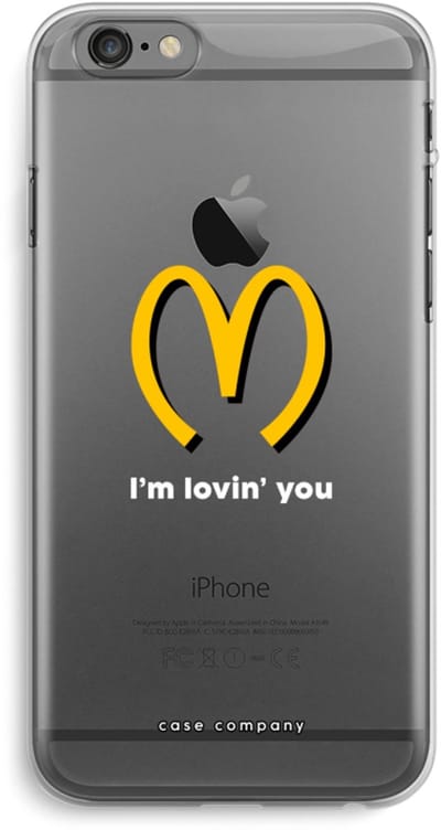 Case Company® - Hoesje geschikt voor iPhone 6 PLUS / 6S PLUS hoesje - I'm lovin' you - Soft Cover Telefoonhoesje - Bescherming aan alle Kanten en Schermrand