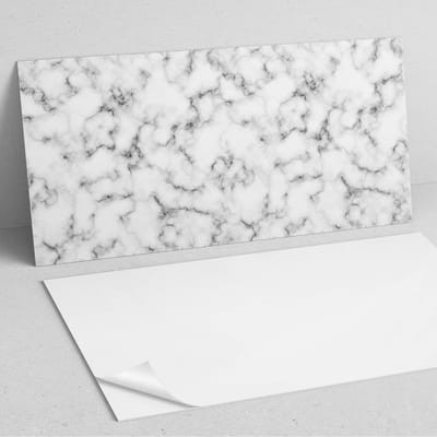 Coloray Wandpanelen Zelfklevend - Geaderd marmerpatroon PVC Wandpaneel - 100 cm x 50 cm - Zwart Wandbekleding Zelfklevend - 1 stuk - Texturen Wandpanelen Zelfklevend - Wandpaneel Keuken - Wandpanelen Badkamer