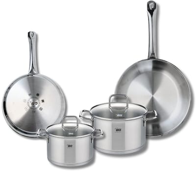 Set van 2 Bakpannen 24 en 28 cm en 2 Kookpotten 16 en 20 cm Elo Profi Citrin