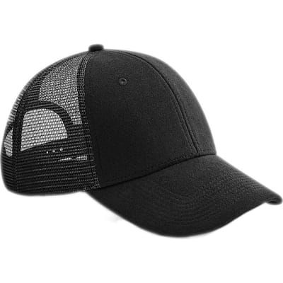 Beechfield Volwassenen Unisex Jersey Athleisure Trucker Cap (Zwart)