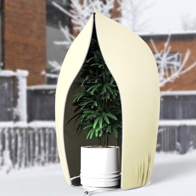Winterse Plantbescherming 120 x 180 cm - Vorstbeschermhoezen met Rits en Trekkoord voor Bomen, Palmen en Balkonplanten