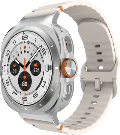 Cazy horlogebandje geschikt voor Samsung Galaxy Watch Bandje (ActiveFlex) - Smartwatchbandjes - Universeel bandje geschikt voor Samsung Galaxy Watch Ultra (2024 / 2025) - Ivory