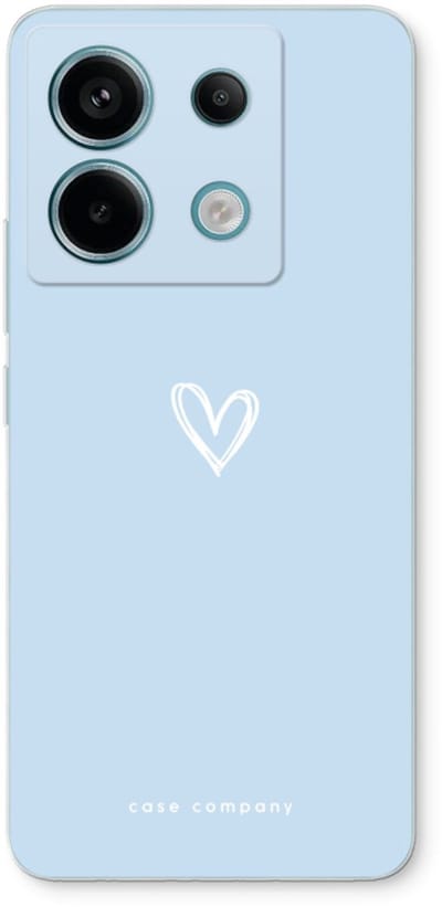 Case Company® - Hoesje geschikt voor Xiaomi Poco X6 hoesje - Klein Hart Blauw - Soft Cover Telefoonhoesje - Bescherming aan alle Kanten en Schermrand
