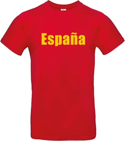 EspaÃ±a - WK shirt - Voetbalshirts - Spanje - Rood T-shirt korte mouw - Maat L - 100% Cotton