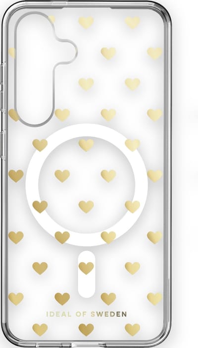 ideal of sweden clear case magsafe geschikt voor samsung galaxy s24 golden hearts
