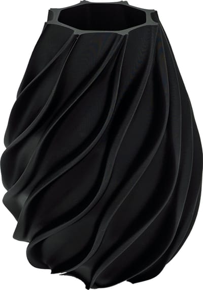 Oliva organische vaas – Decoratieve vaas - Zwart - 3d geprinte vaas – geschikt voor droogbloemen - 30CM