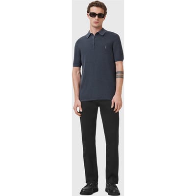 AllSaints Aspen Ss Polo Odyssey Blue Größe: XS | Poloshirts Outlet | Herren | Blau