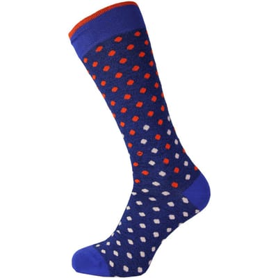 Ted Baker Londen All Over Spot Gedrukt Blauw Herensokken MXSGILIAXH9M