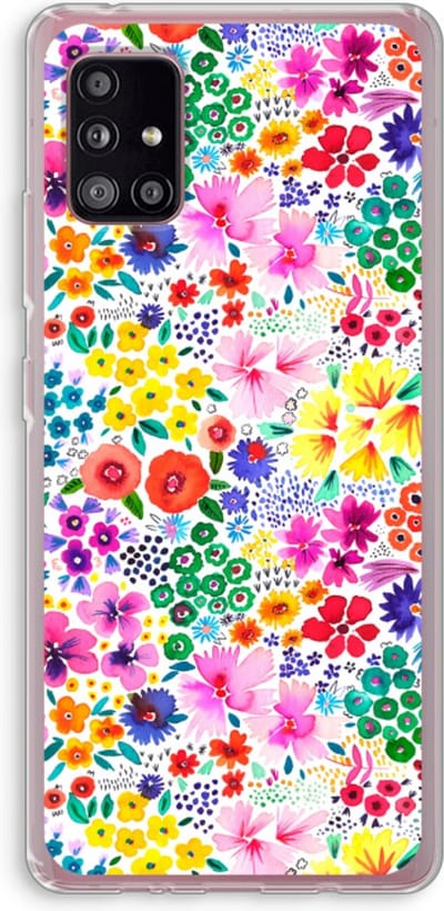Case Company® - Hoesje geschikt voor Samsung Galaxy A51 5G hoesje - Little Flowers - Soft Cover Telefoonhoesje - Bescherming aan alle Kanten en Schermrand