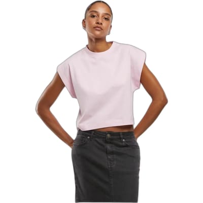Urban Classics - Oversized Boxy Heavy Crop top - XXL - Roze