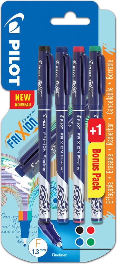 Pilot 3800067, Stick balpen, Navulbaar, Zwart, Blauw, Groen, Rood, 4 stuk(s), Fijn