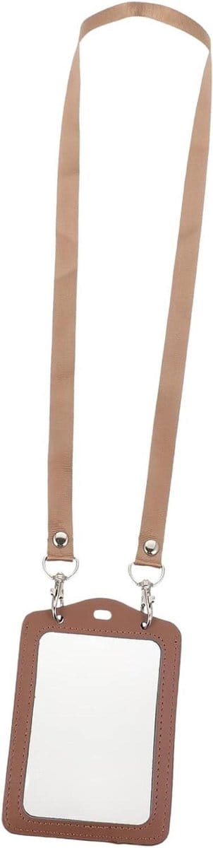 Waterdichte Kaarthouder - ID Houder - Veilig Kaarten Bewaren - Dubbelzijdig Transparant - 12.5 x 9 cm - Bruin