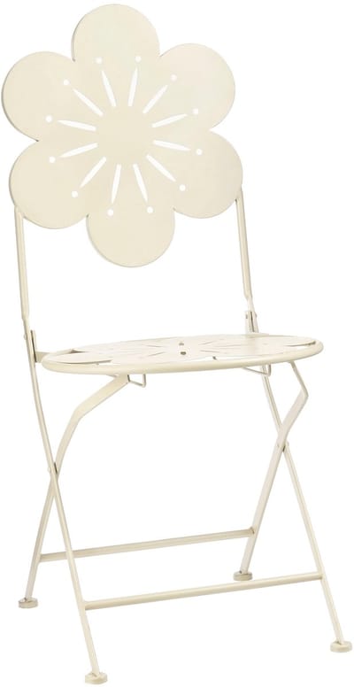 Mica Decorations Fleuri Bistrostoel - H93 x Ø41 cm - IJzer - Beige