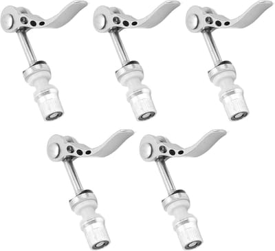 Zadelpenklem Quick Release - Fiets Pijpklem - Fietszadel Bevestigen - Lichtgewicht Aluminium - 5 stuks - Zilver