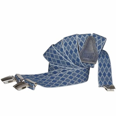 Pierre Mouton Volet - Bretels - Volwassenen - Heren - Blauw - 120cm - 3 brede clips - M - L