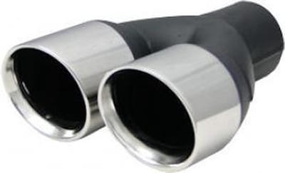 IVOL Uitlaatsierstuk RVS Dubbel rond - Passend 45-60mm