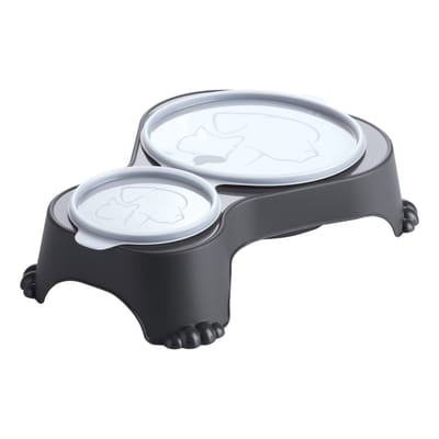 Rotho MyPet Duo voerbak Sally antraciet 1000ml + 280ml voor katten