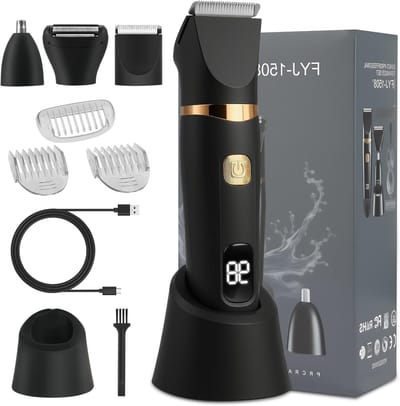 Professionele Haartrimmer voor Heren, Draadloos Elektrisch Scheerapparaat voor Baard, Neus- en Lichaamshaar, USB-C Opladen, Ideaal Cadeau voor Mannen