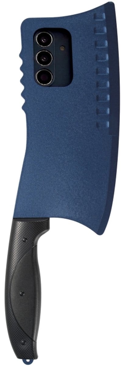 Voor Samsung Galaxy S24+ 5G gesimuleerd keukenmes TPU + PC telefoonhoesje (blauw)