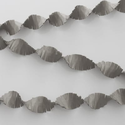 Draaiguirlande Metallic Zilver, 6 meter, Verjaardag , Themafeest, Kerstmis, Nieuwjaar, Jubileum.